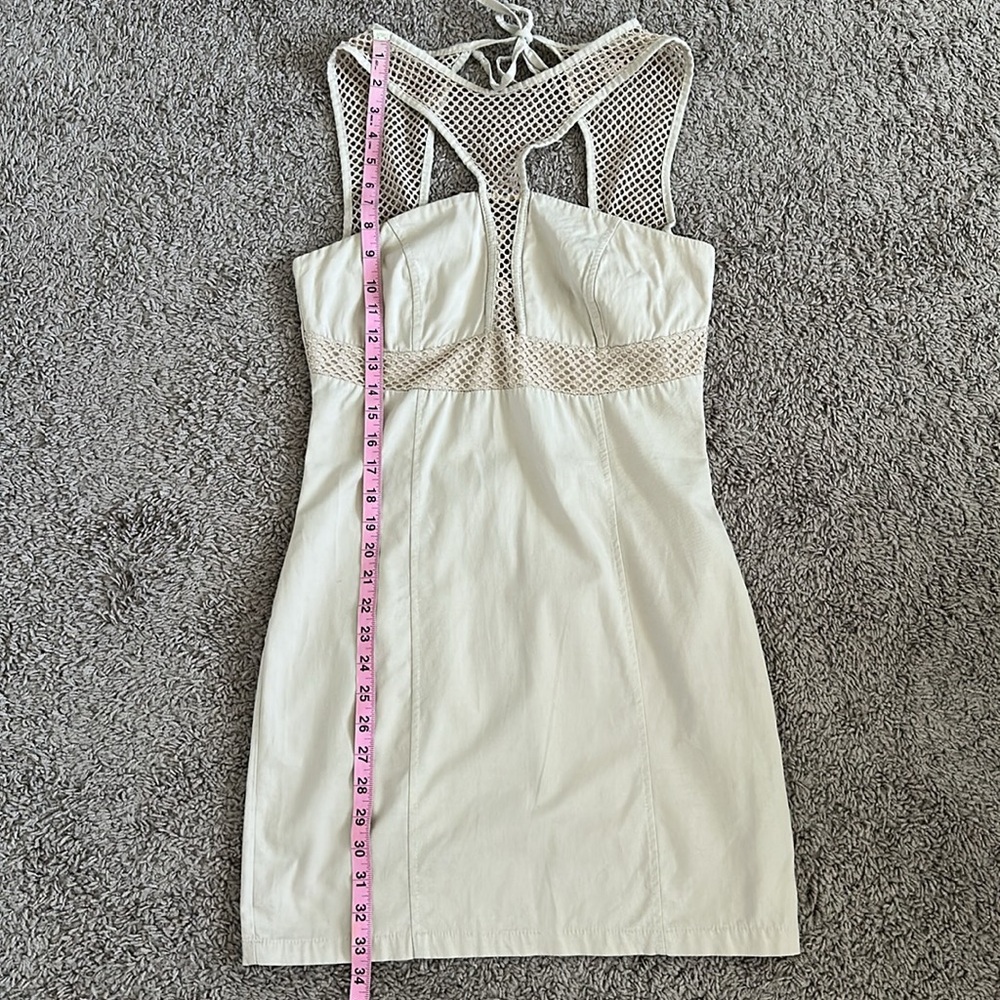 RINASCIMENTO MADE IN ITALY Elegant Cream Mini Dress - Picture 6 of 7